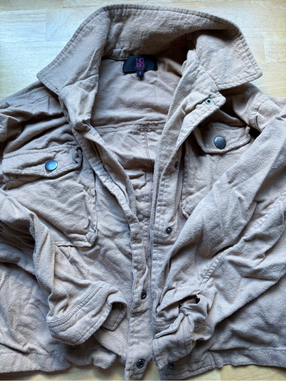 NOBO Tan Utility Jacket with Snap Flap Pockets